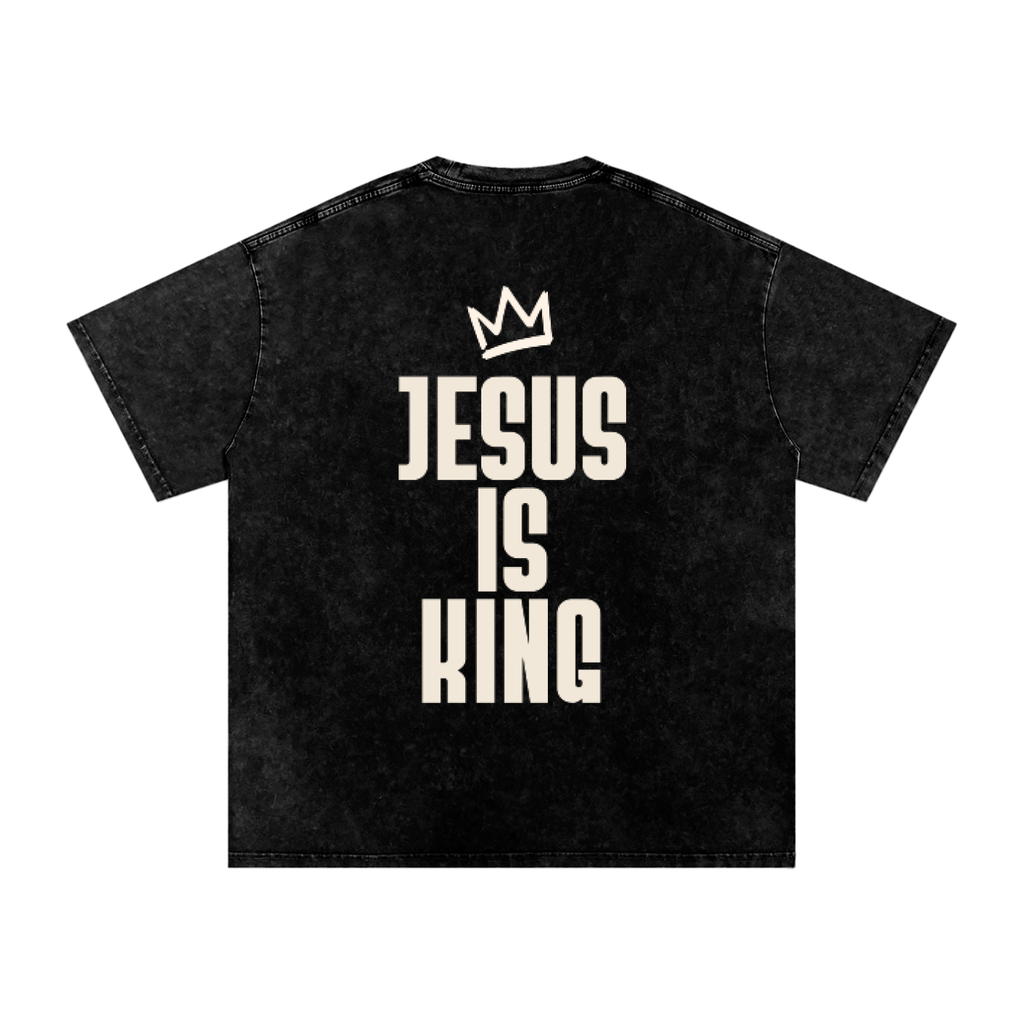 ''Jesus is King'' Unisex Oversized Cotton T-Shirt