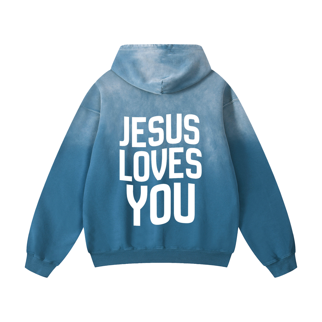 ''Jesus loves you'' Unisex Heavyweight Oversized Hoodie